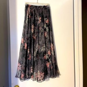 Lace girl floral skirt